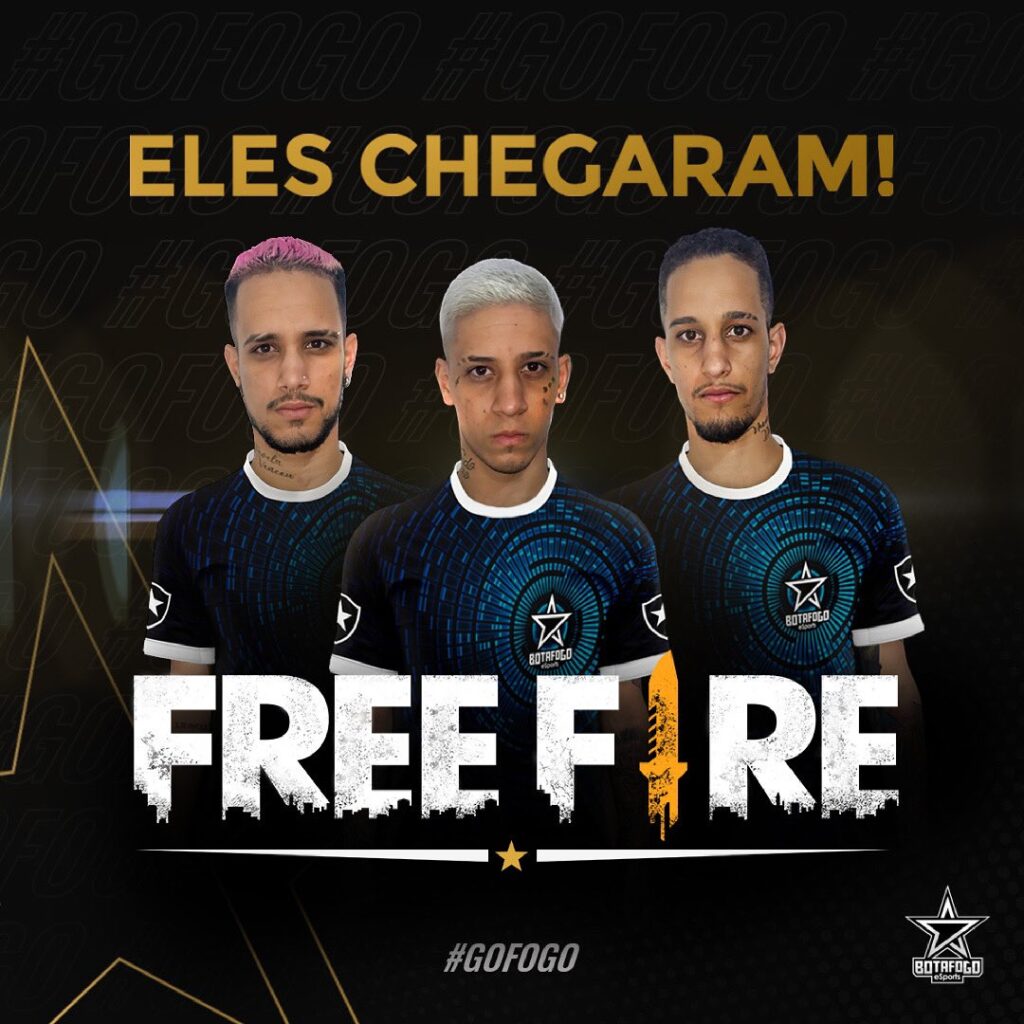 VnzinnN, VgzinnN e VitinnN são anunciados na equipe de Free Fire do Botafogo