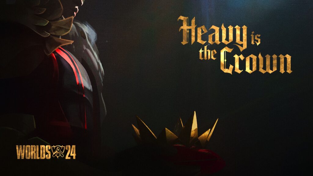 capa do álbum Heavy is the crown do mundial de LoL