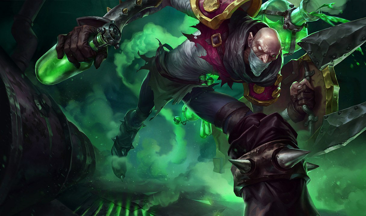 Splash arte do campeão Singed