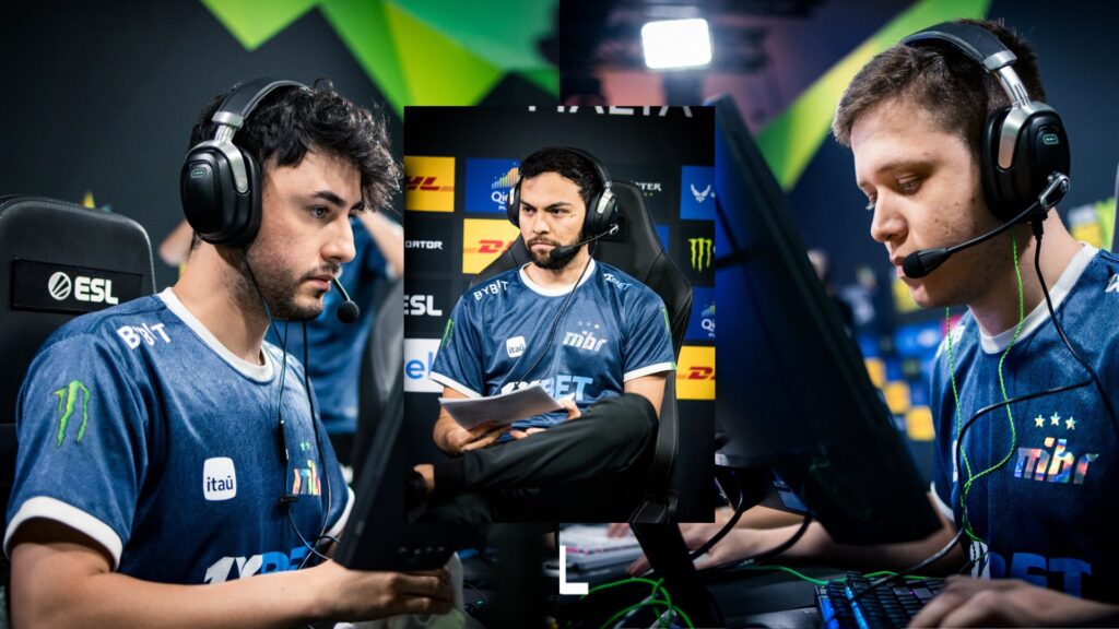 jogadores e coach do MIBR