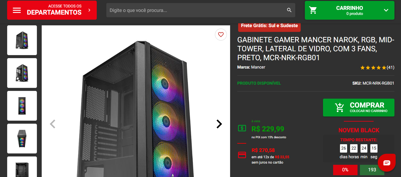 Gabinete gamer