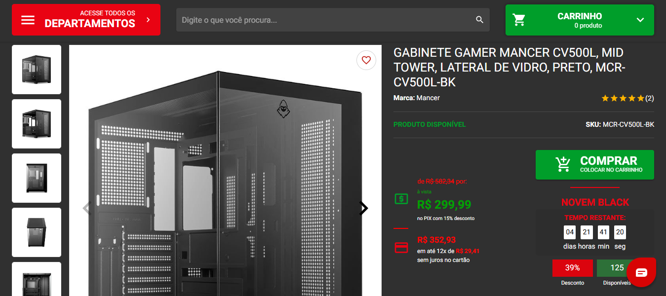 Gabinete gamer