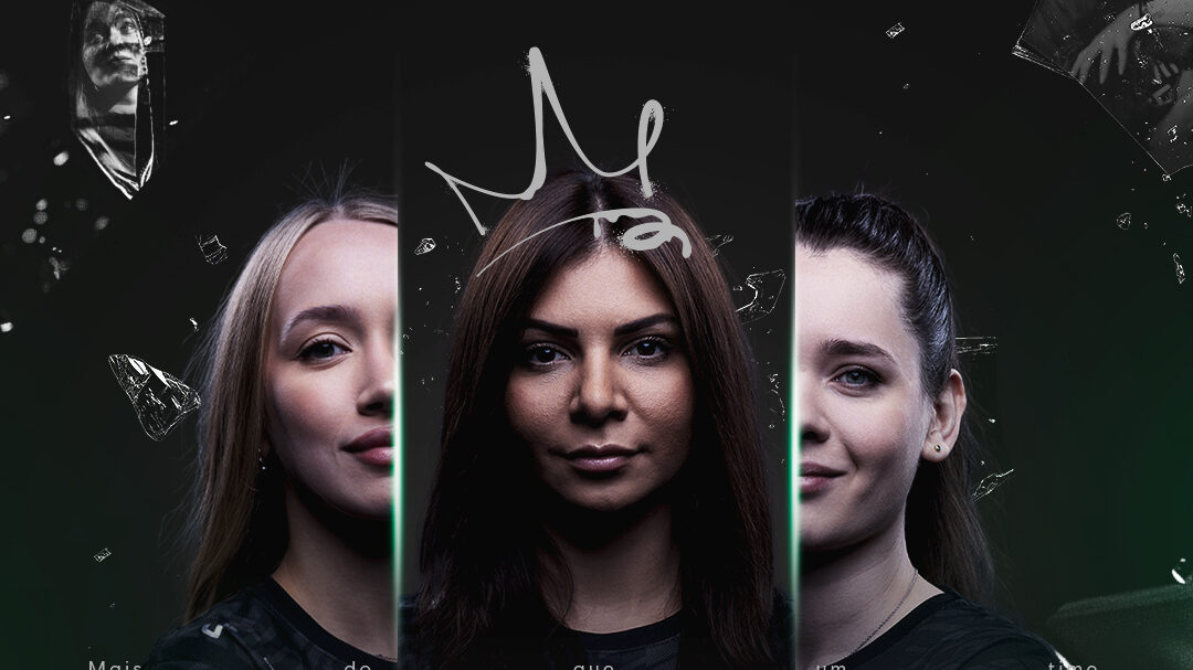 imagem montagem com jogadoras de CS2 da Imperial