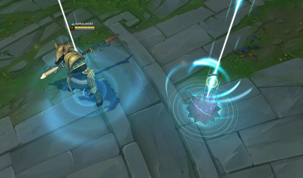 imagem do momento de teleporte no LoL