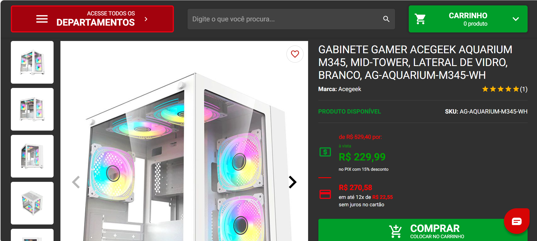 Gabinetes aquário