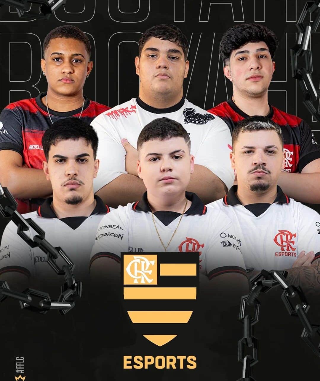 imagem com o time do Flamengo de Free Fire